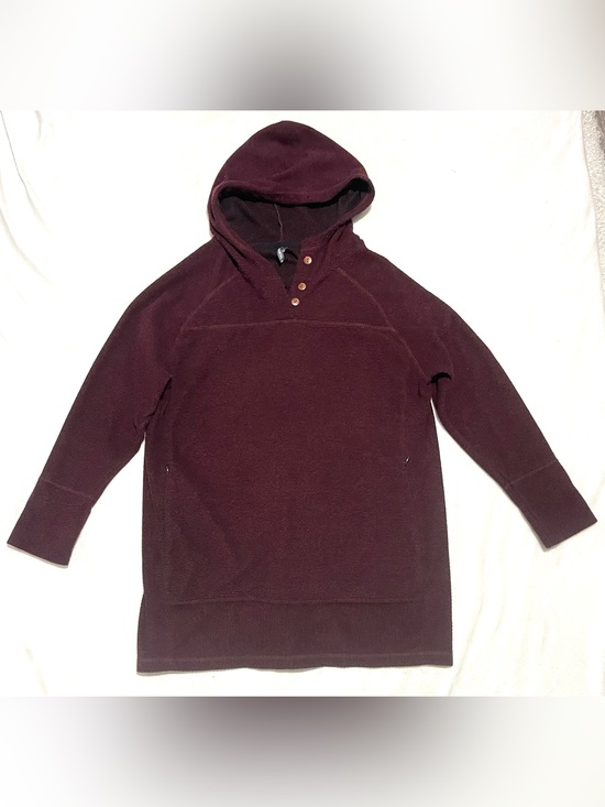 Sweaters - 44 Degree North Women’s Hooded Button Pullover Long Sleeve Sweatshirt - Burgundy